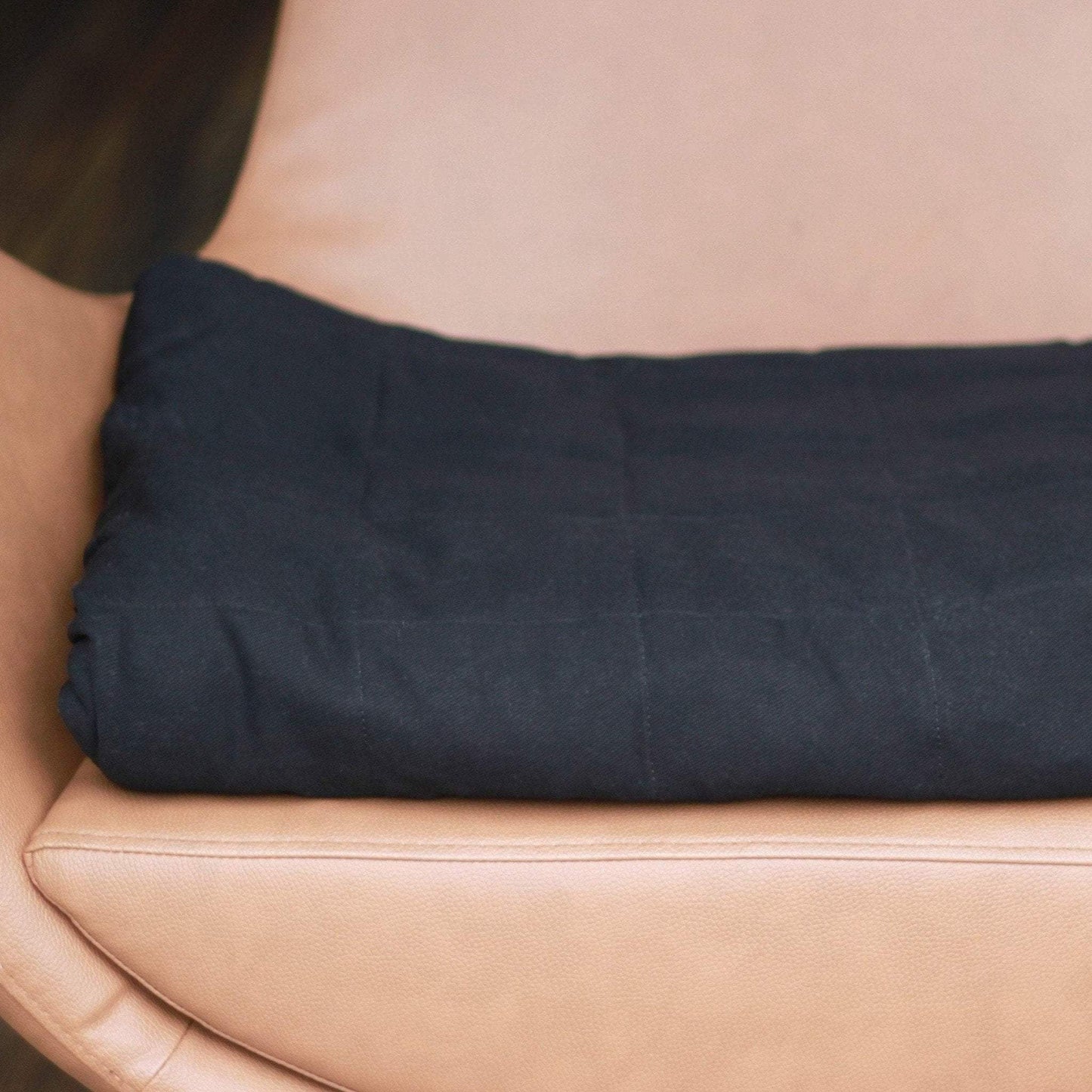 Black and Beige Cotton Weighted Blanket | Sensory Owl