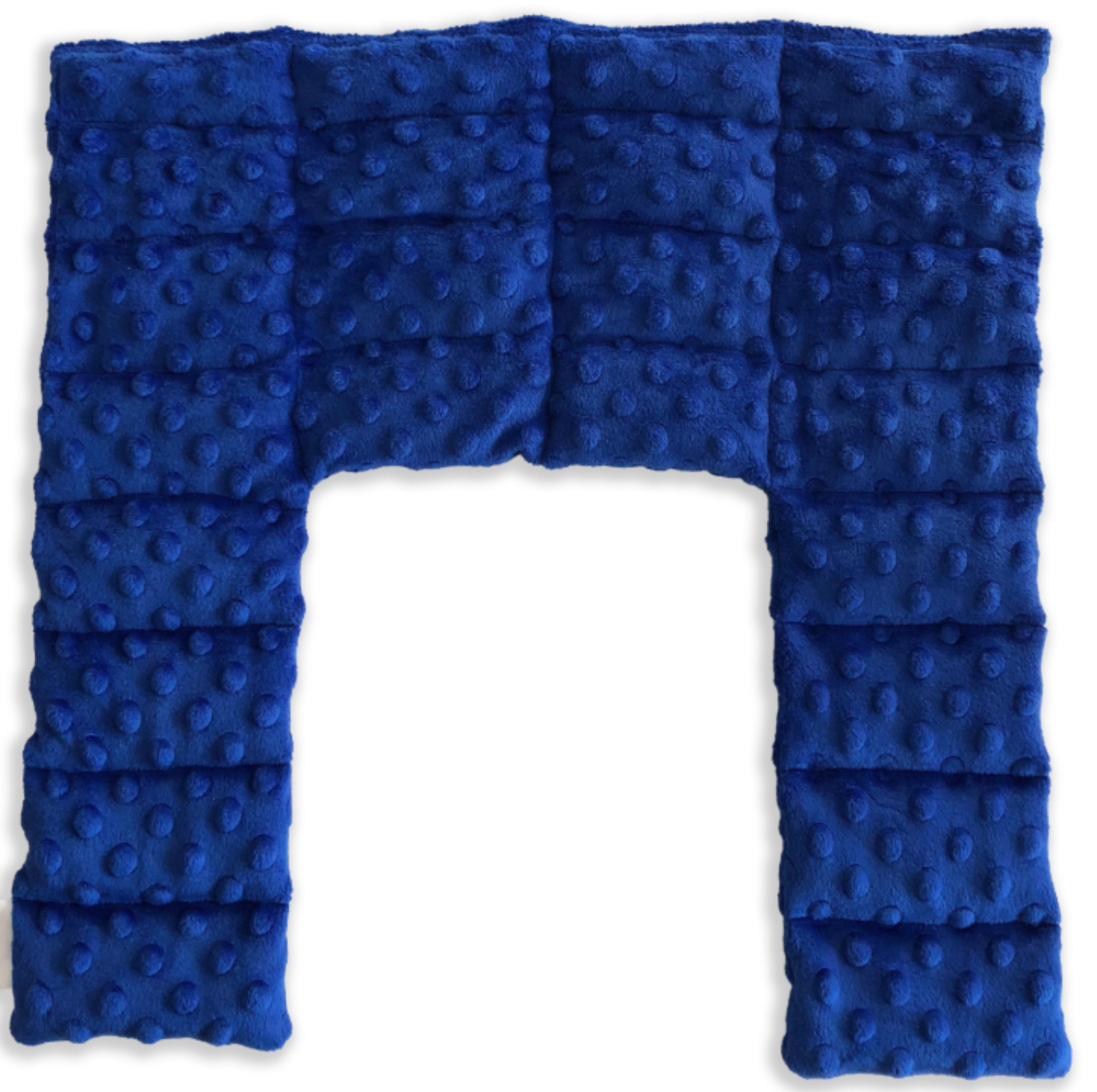 long minky weighted collar  in light grey shade made by sensory owl