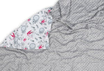 DREAMCATCHERS WEIGHTED BLANKET plush side in light grey