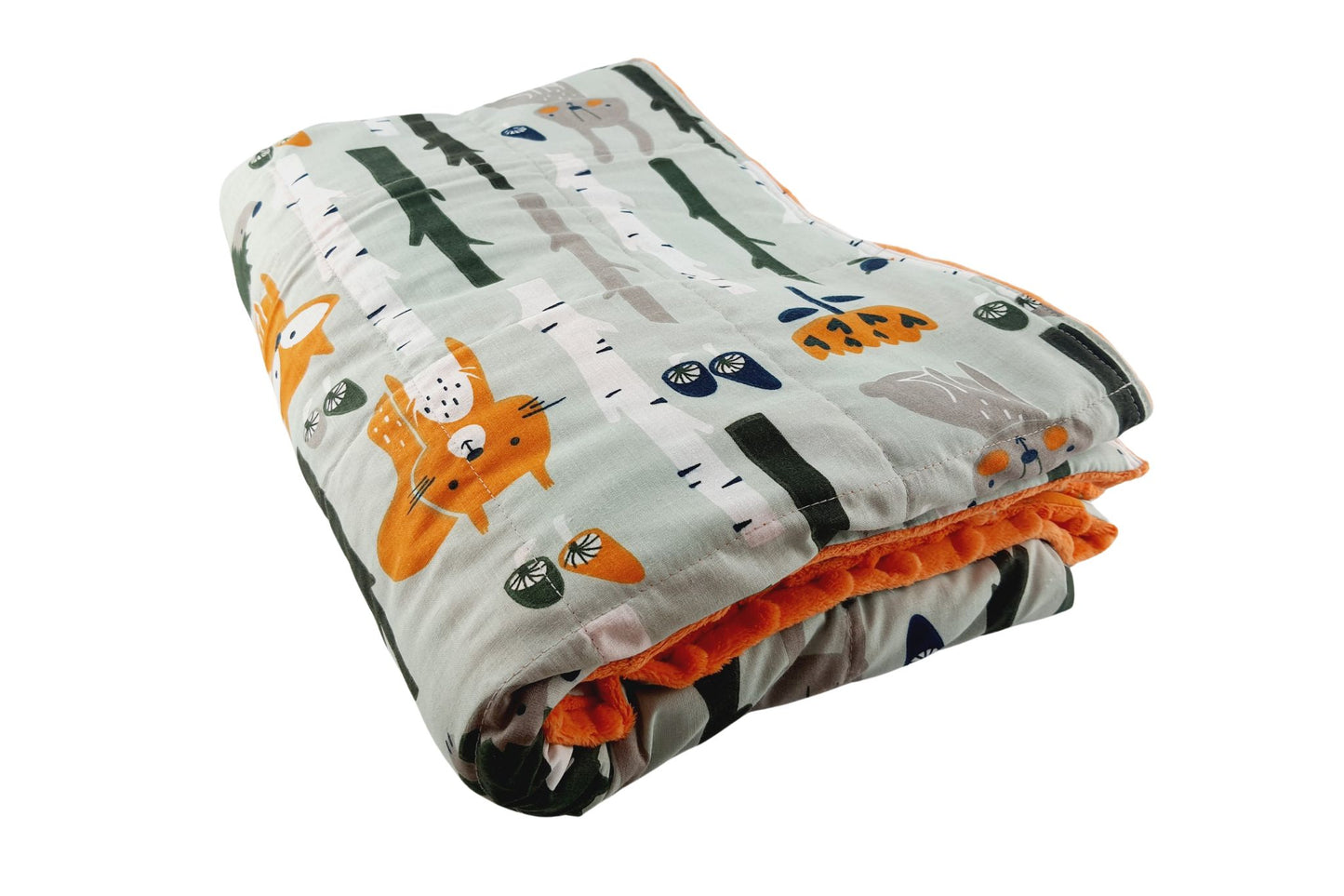 WOODLAND ANIMALS WEIGHTED BLANKET- GREY SHADE