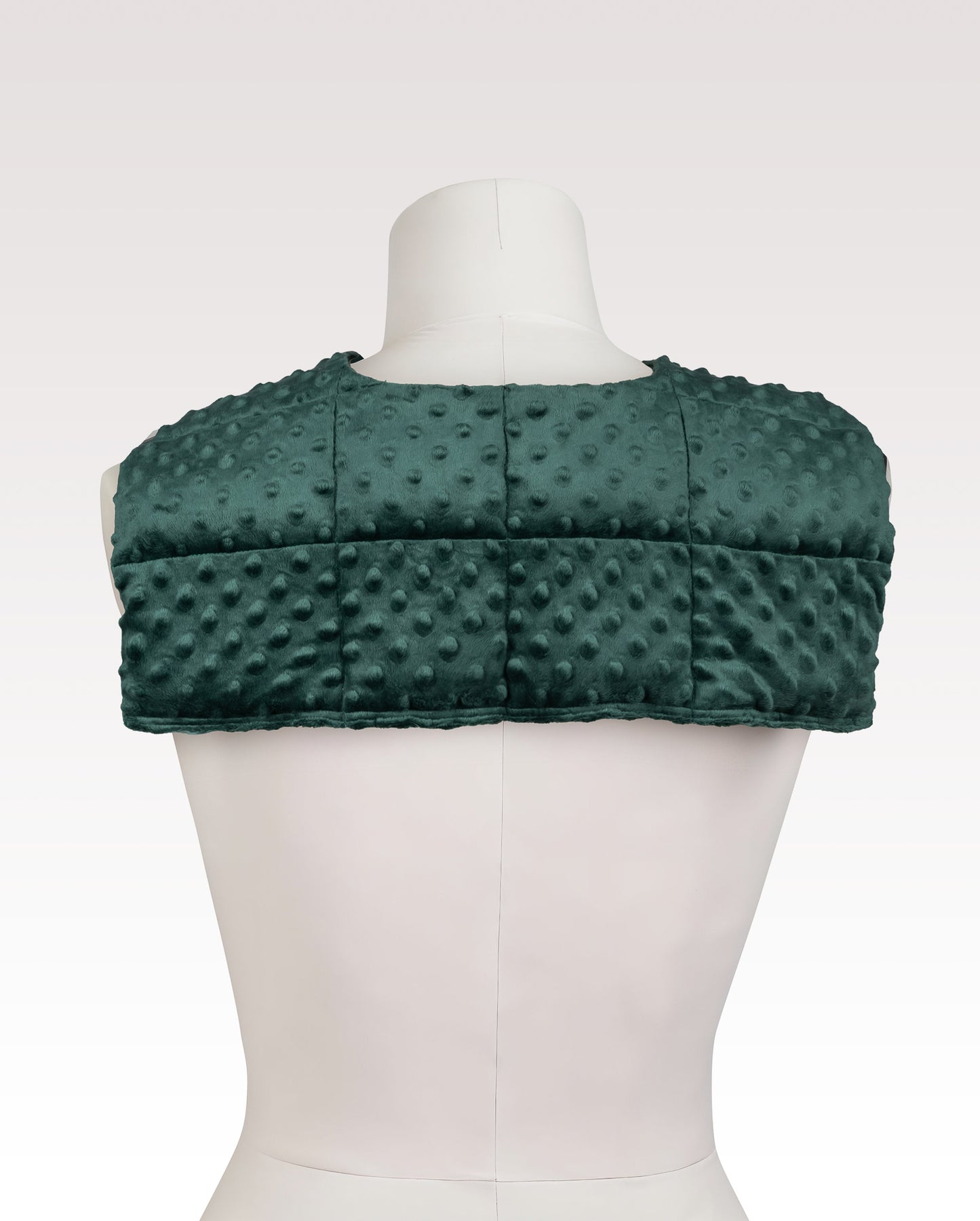 bottle_green_MINKY_WEIGHTED_COLLAR_from_the_back