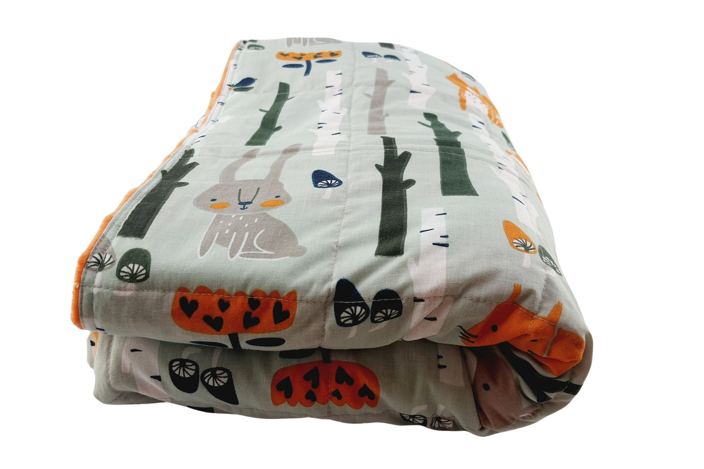 WOODLAND ANIMALS WEIGHTED BLANKET- GREY SHADE