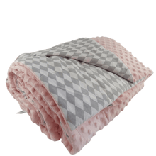 Load image into Gallery viewer, Karo &amp; Baby Pink Minky Weighted Blanket | Sensory Owl