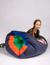 Load image into Gallery viewer, Large Sensory Bean Bag Tunnel Pouf - Removable cover | Sensory Owl