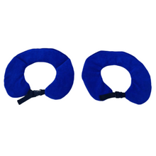 Load image into Gallery viewer, blue weighted collars with black clip by sensory owl